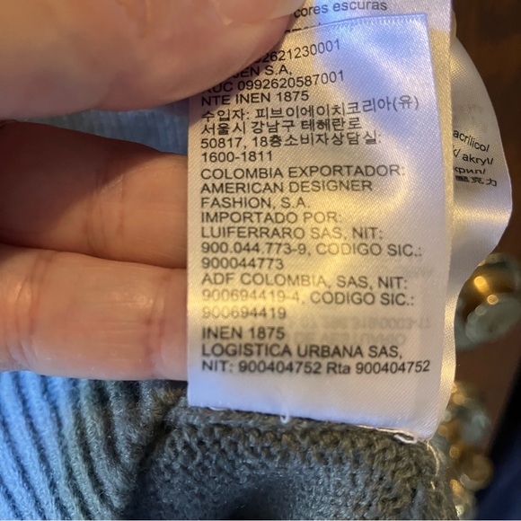 Vintage Womens Calvin Klein Jeans Y2K Gray & Black Mock Turtleneck Sweater Sz XL - Picture 10 of 10